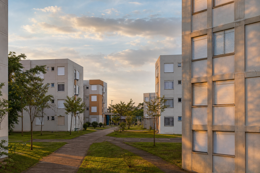 Conjunto habitacional em Porto Alegre associado à política de moradia de interesse social